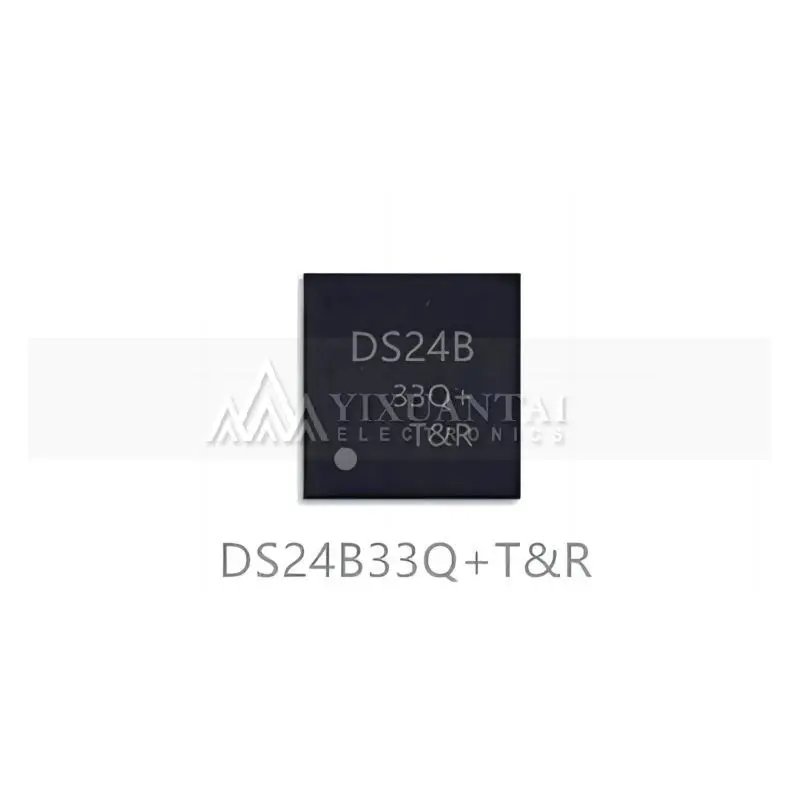 1pcs/Lot DS24B33Q-T&R EEPROM Serial-1Wire 4K-bit 4K x 1 3.3V/5V 6-Pin TDFN EP T/R  New
