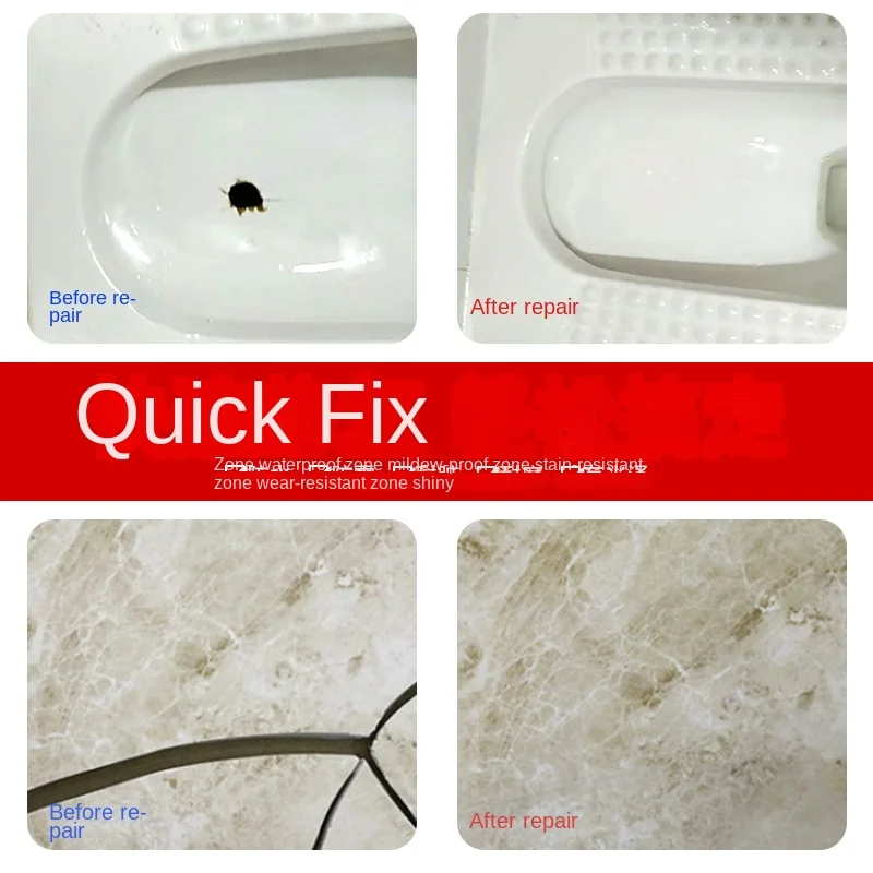 Tile Repair Agent Multi-color Optional Ceramic Marble Floor Tile Toilet Washbasin Repair Glue Crack Repair Caulk Glue