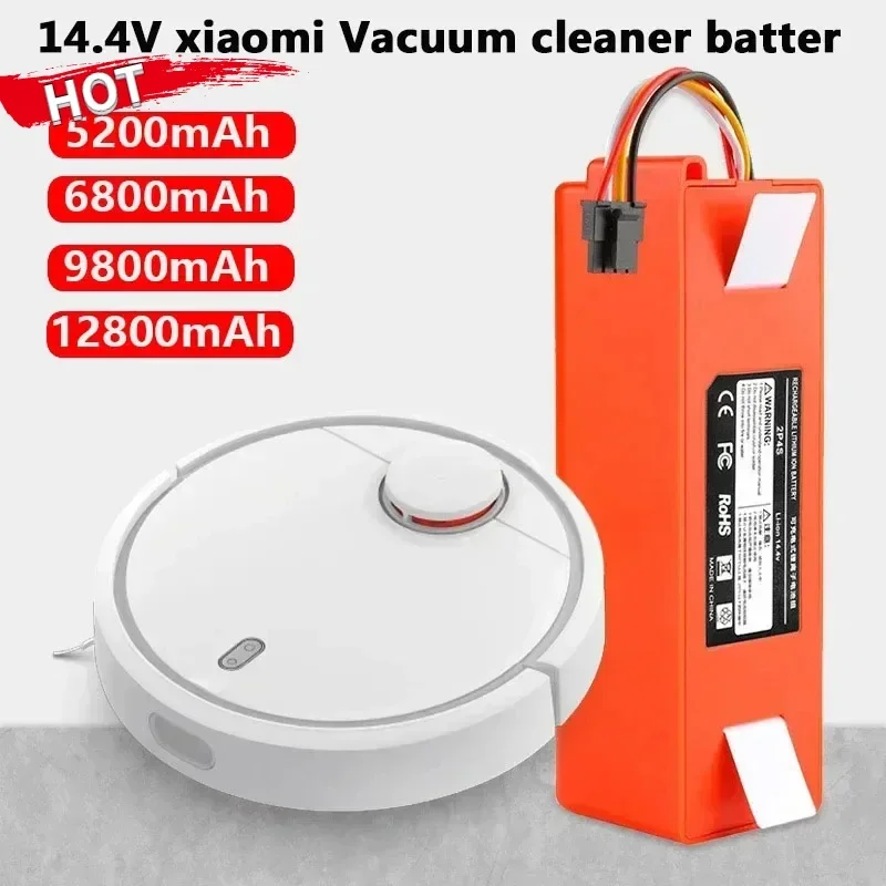 100% Original 14.4V 6500mAh Robotic Vacuum Cleaner Replacement Battery for Roborock C1 E2 E3 E4 E5 S4 S5 MAX S6 Pure Accessories