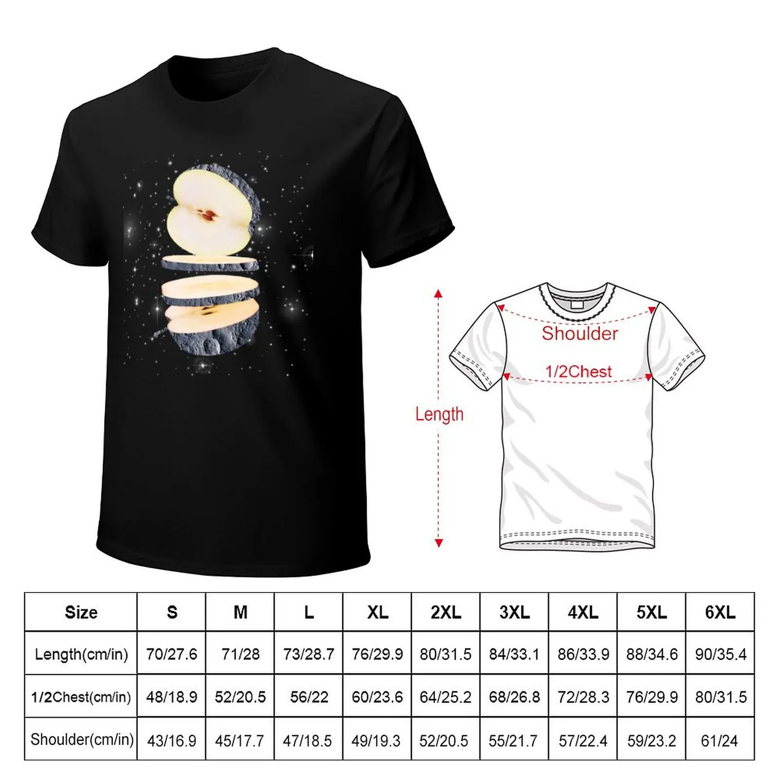 LUNAR FRUIT,Apple Art T-Shirt t shirts for man slim fit T-Shirt