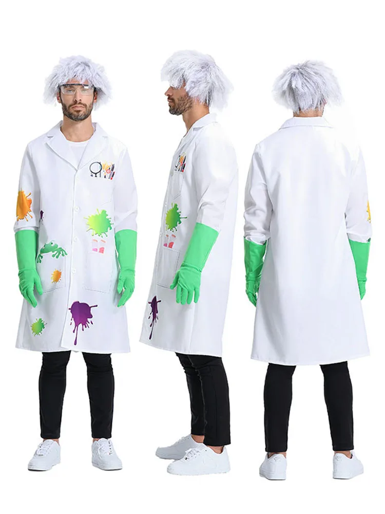 loween Crazy Scientist Research Doctor Newton Physics Labora Researcher Costume Par Performance Outfit Women's Faion