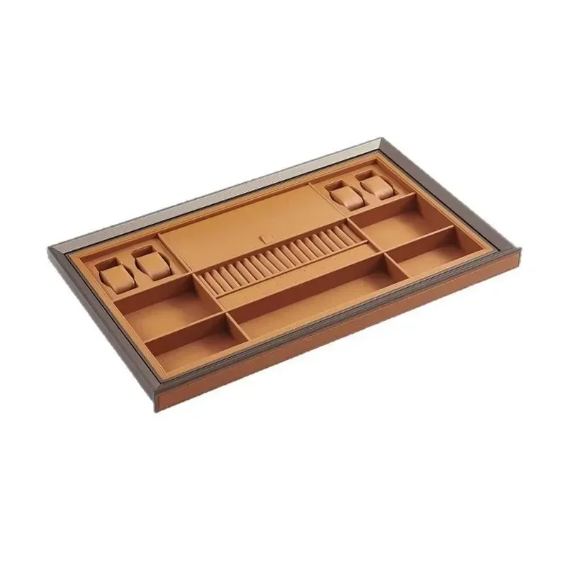 for Household Jewelry Drawer Storage Box Adjustable Sliding Tray Earrings Necklace Watch Display Storage Tray
