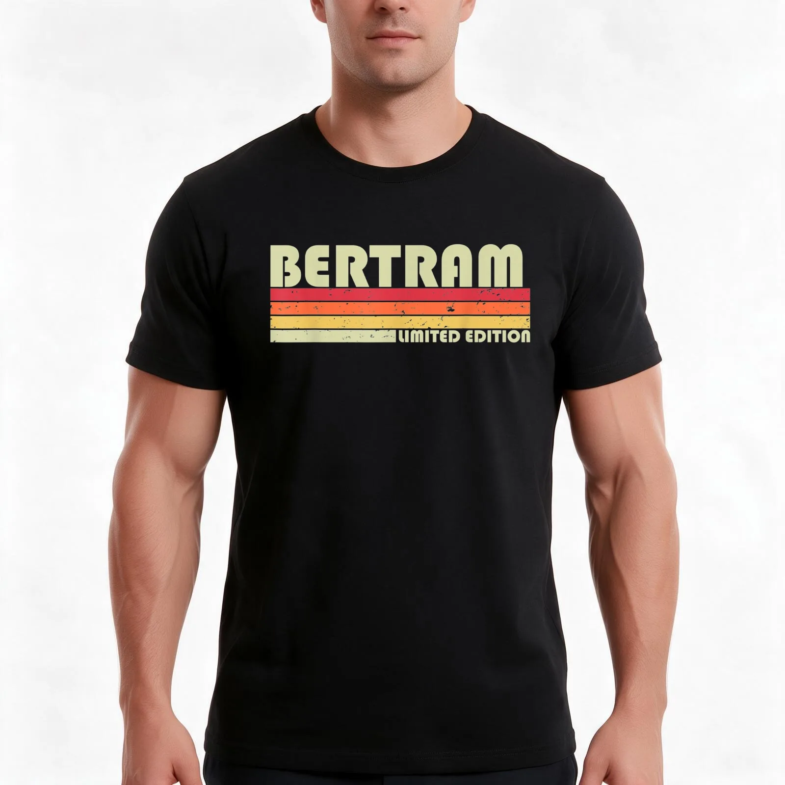 BERTRAM Gift Name Personalized Funny Retro Vintage Birthday T-Shirt, Summer Casual Cotton Tee, Oversized Streetwear Tops