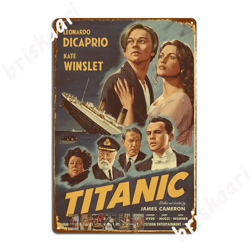 Titanic Poster Metal Sign Living Room Club Customized Wall Cave Cinema Tin Sign Poster