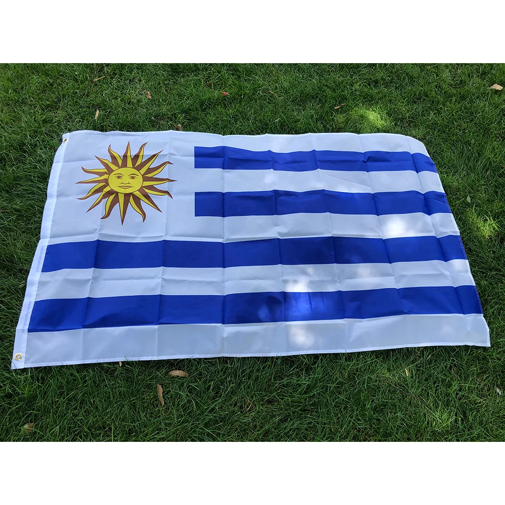 TIKI العلم أوروغواي العلم 3x5ft 90x150 سنتيمتر البوليستر URY UY أوروغواي العلم الوطني لتعليق راية الديكور