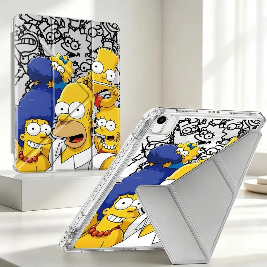 The Simpsons Bart Tablet Case For Samsung Galaxy Tab S7 FE A8 S10 Lite S9 Plus S8 A11 A9 Plus With Pen Slot Cover