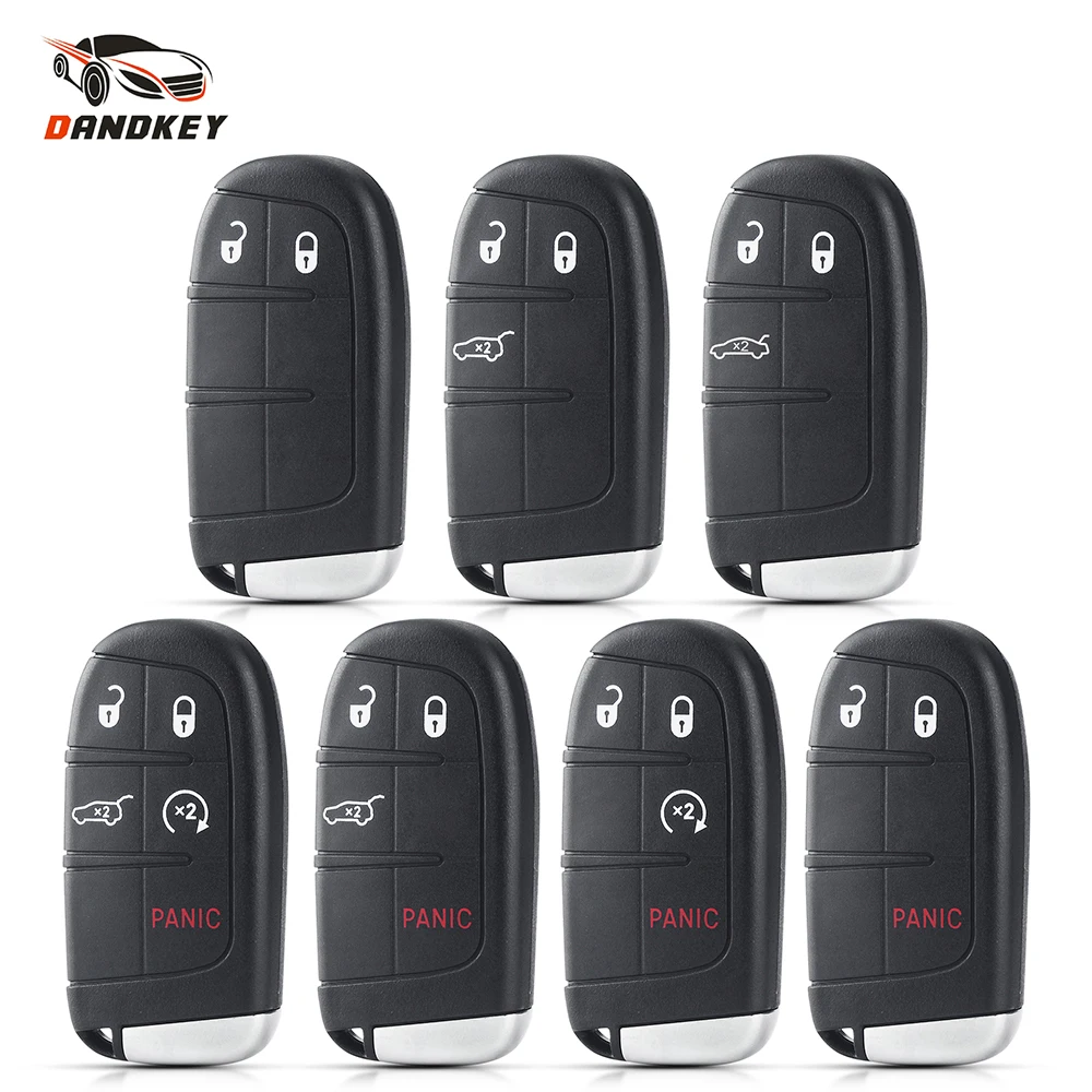 

Dandkey For Chrysler For Jeep Cherokee Dodge Ram 1500 2500 Journey Charger Challenger Durango Car Smart Key Shell 2/3/4/5 Button