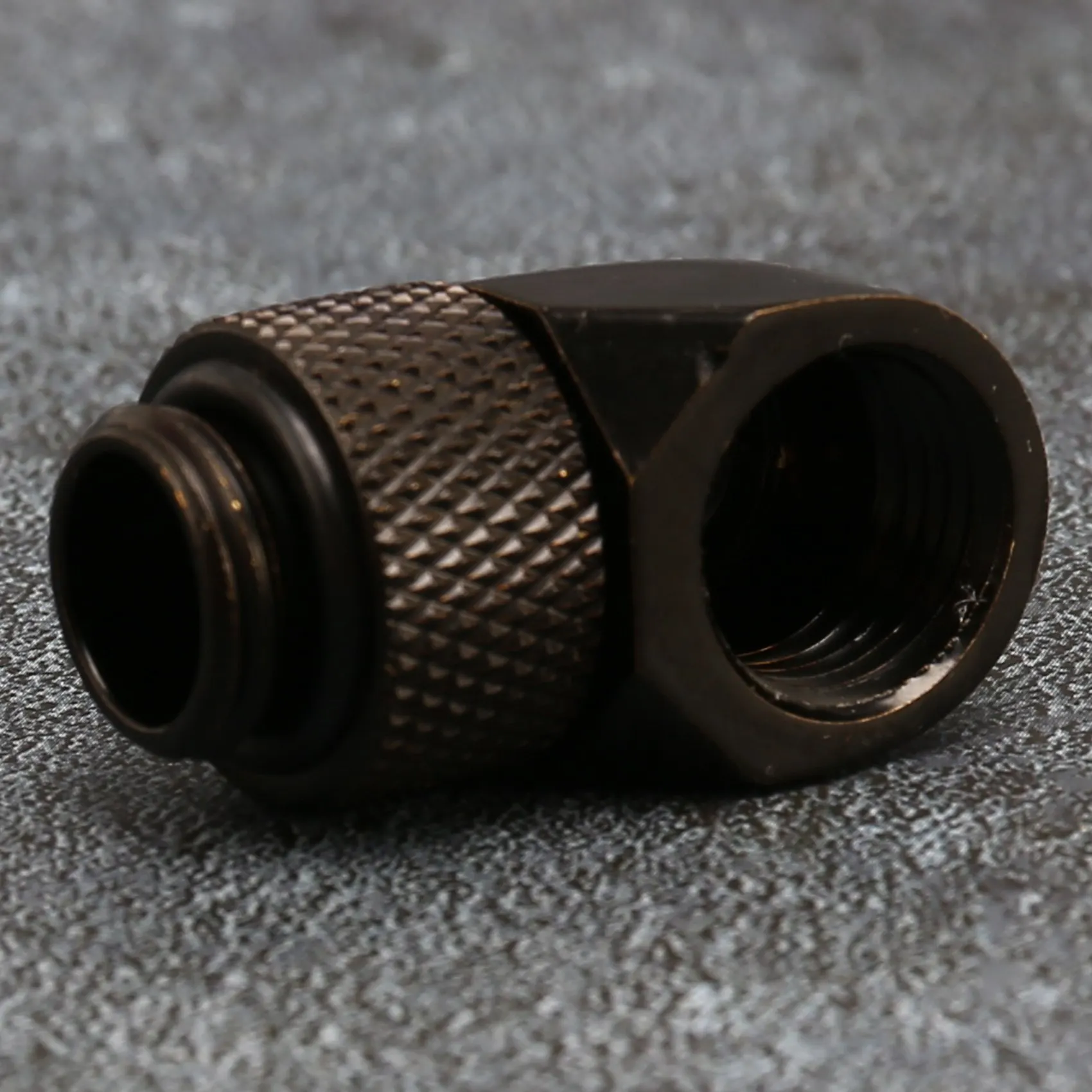 AED7-12.9Mm G1/4 Thread 90 Degree Rotary Tube Connector Fitting For Pc Water Cooling