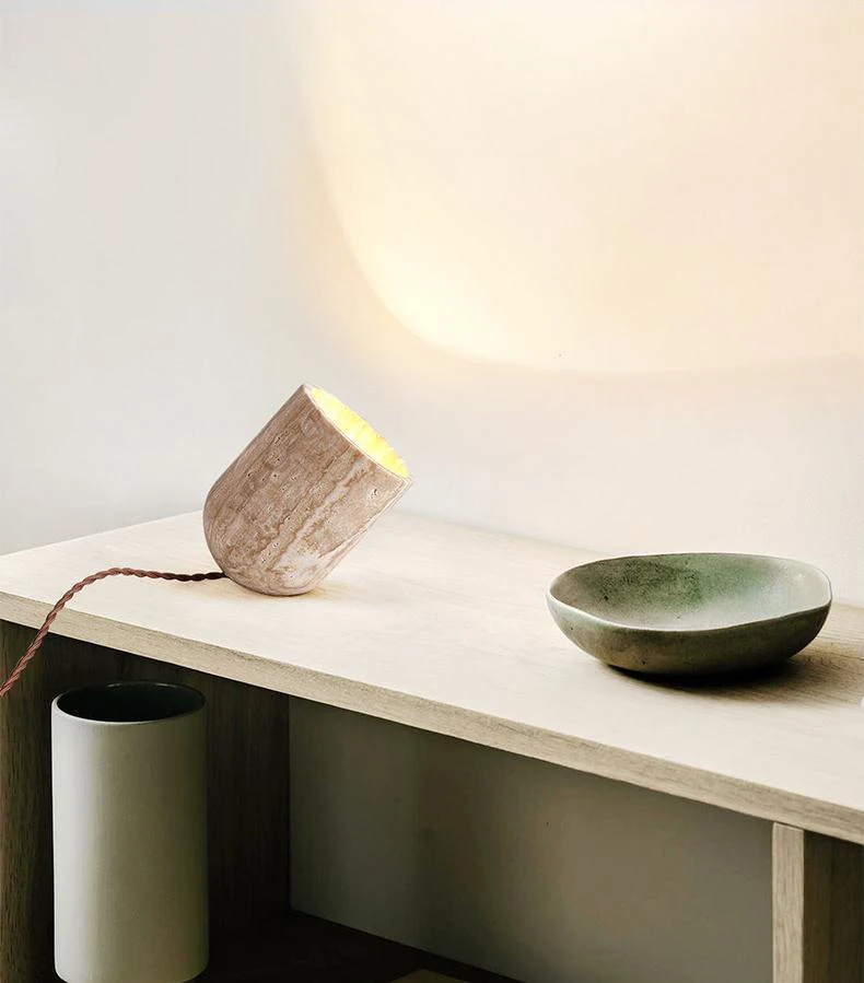 Novelty Creative Natural Stone Table Light E27 Bulb