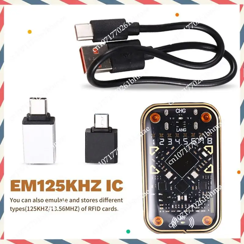 -A21Z Chameleon Ultra V2.0 RFID Smart Chip Reader Smart Card Emulator+2X8268 Keychain 125K 13.56M Card Decode NFC Duplicator