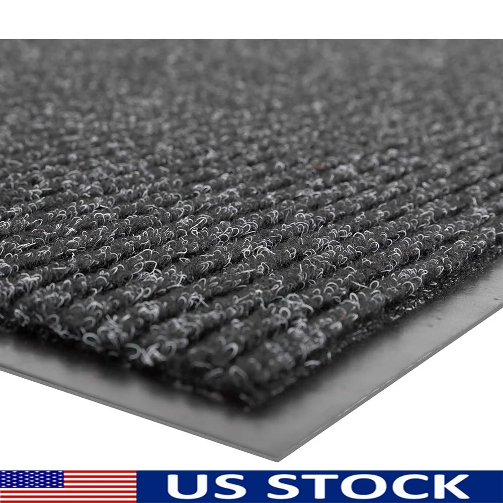 

Absorbent Slip Resistant Heavy Duty Entrance Mat Indoor Outdoor Carpeted Rug Non Slip Vinyl Backing Easy Clean Pet Friendly