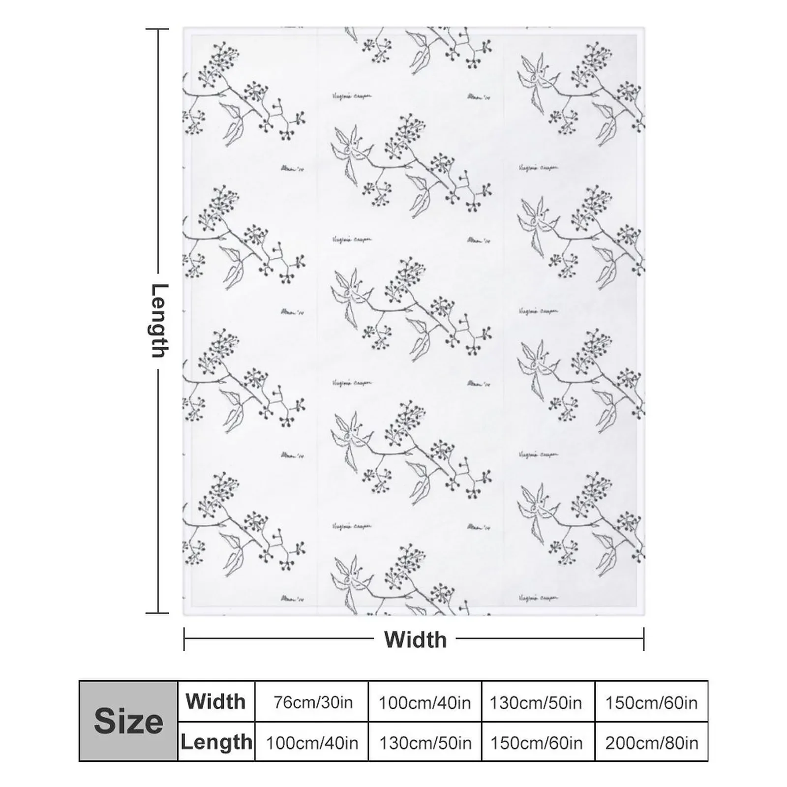 virginia creeper Throw Blanket Multi-Purpose Sleeping Bag Picnic Retros Blankets