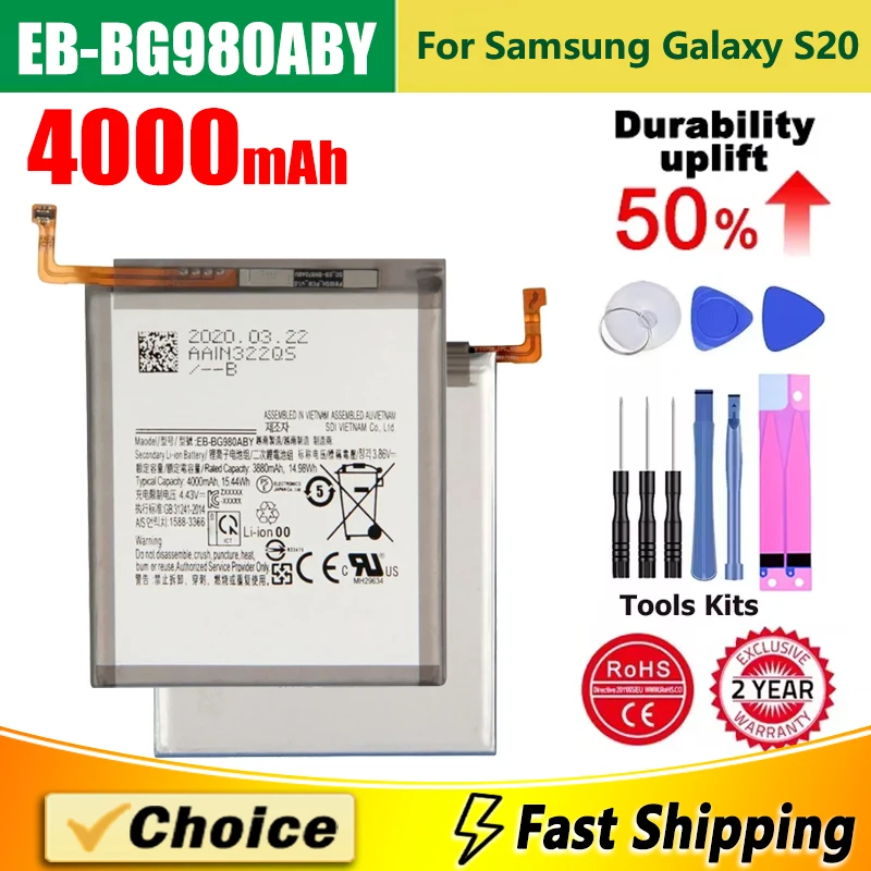 EB-BG980ABY,Brand New Replacement Phone Lithium Battery+Tool,For Samsung Galaxy S20,4000mAh