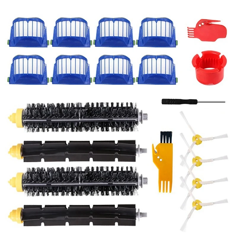 Kit de peças de aspirador para Irobot Roomba, escova principal do rolo, série 600, 610, 620, 625, 630, 650, 660