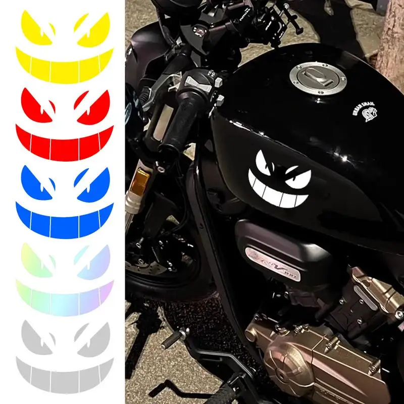 Reflective Eye Decal Auto Strong Reflective Cat Eyes Decals Motorcycle Stickers Decals Yellow Night Safety Driving Caution Decal