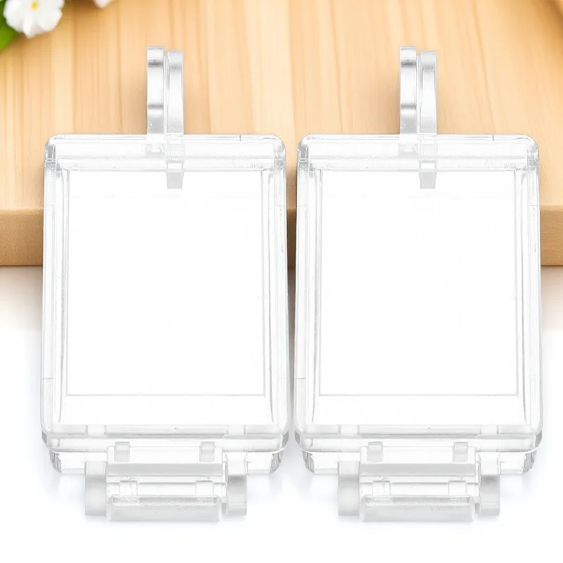 

2Pcs Transparent Switch Protection Cover Easy Install Creative Design Secure Toggle Guard Durable Safe Button Shield