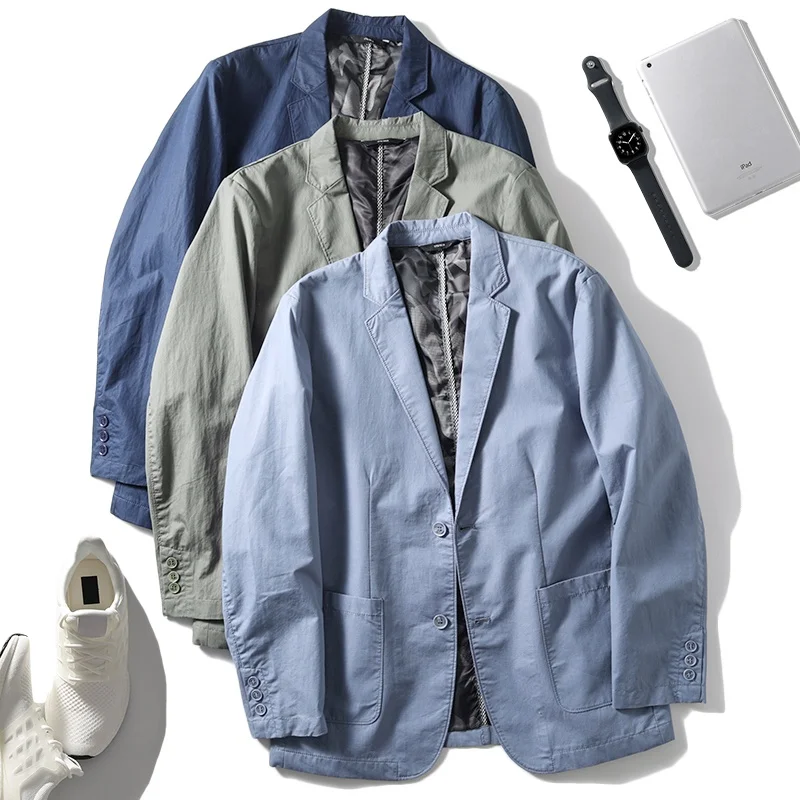 

Formal Yet Casual! Spring Summer Thin Men's Busin Casual Color Suit Jaet Faionable Four-Way Stretch Anti-Wrinkle
