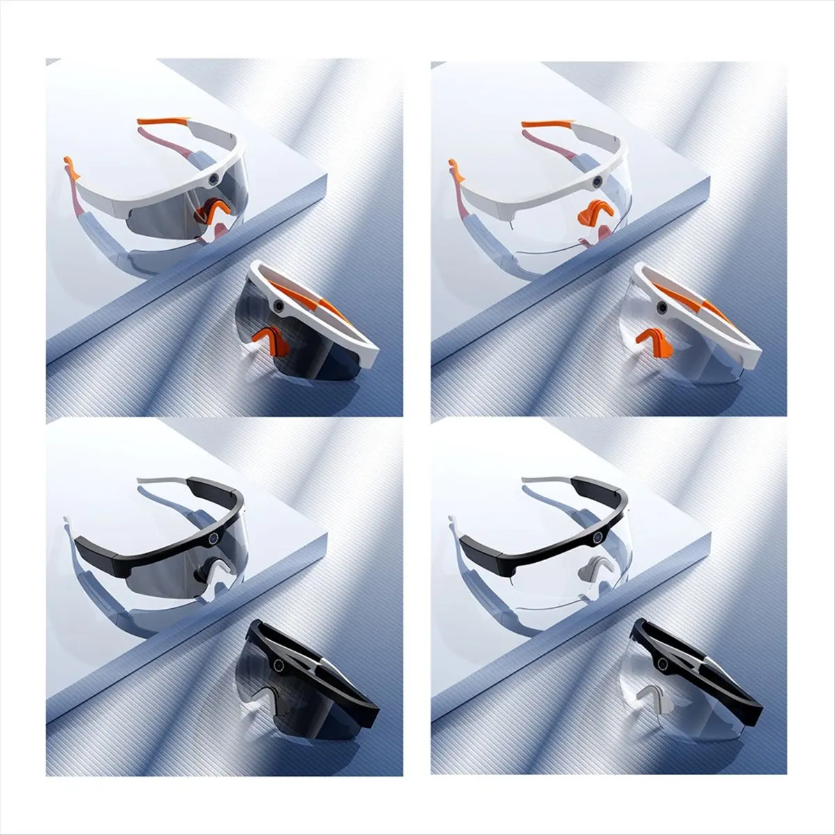 

Smart Bluetooth Sports Sunglasses Camera Support Calling, Polarized Sports Glasses Camera White Frame Sunglasses