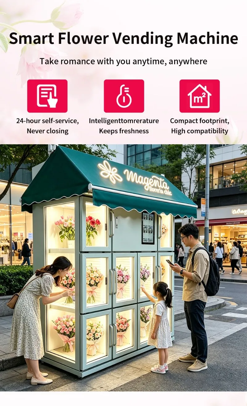 Smart Custom Supreme Indoor Bouquet Use Price Flower Vending Machine for Sale