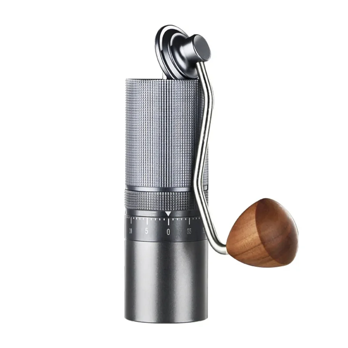 Portable Coffee Grinder Hand Manual Grinder Grind Machine Mill with Double Bearing Positioning Gray