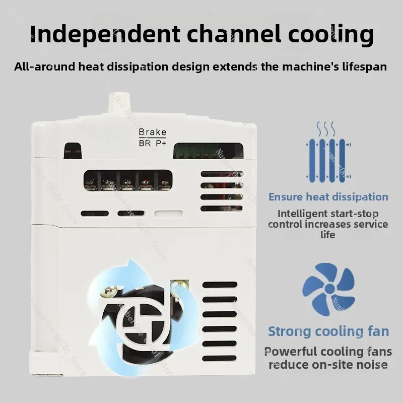 Small Mini Inverter Intelligent 220V380V Three-phase Water Pump Fan Industrial General Motor Speed Regulation