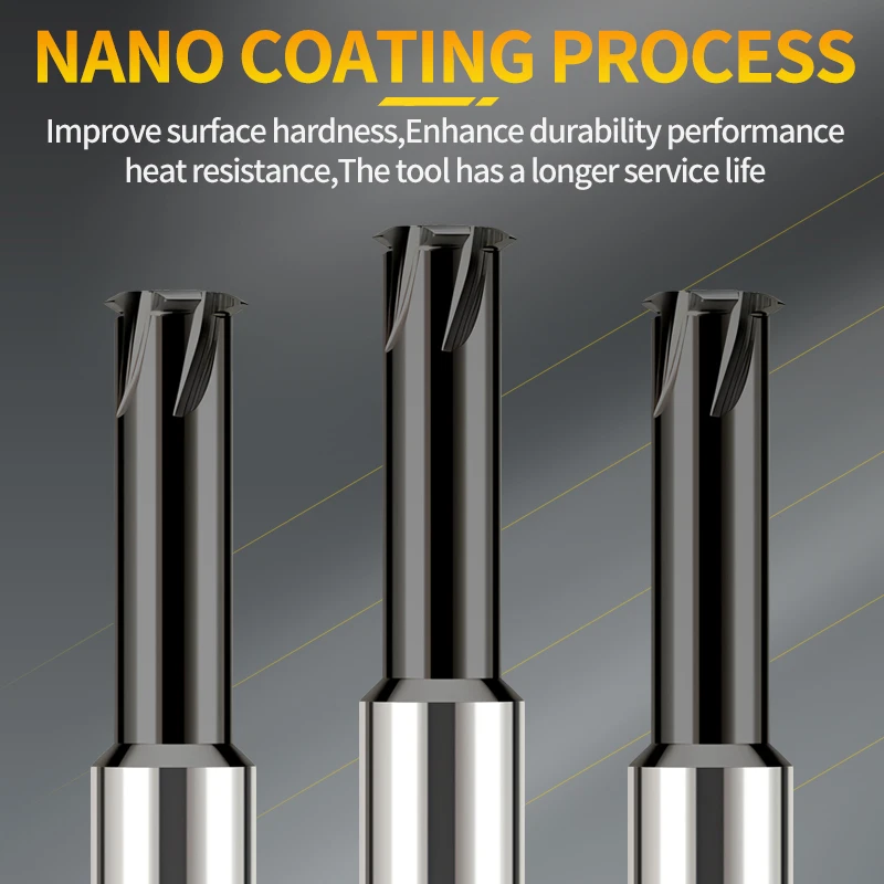 EVROPA TAP CNC Machine Solid Carbide Long Shank 100L Single Tooth Thread Milling Cutter M2 M3 M4 M5 M6 M8 M10 M12 M14 Mill Mills