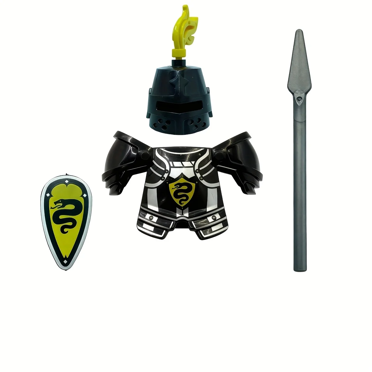 Ancient Roman Series Medieval Dragon Knight Family Black Snake Knight Model Assembly Figures, Suitable for Halloween Gifts/Easter Gifts/Thanksgiving Gifts/Birthday Gifts/Christmas Gifts, Perfect Home Decorations