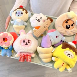 Kawaii BT21 аниме хобби ТАТА Rj чимми Кулинария Shooky Mang Koya десерт торт серия мультфильм плюшевый кулон сумка кулон