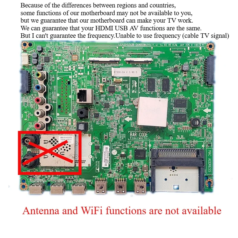 EAX65384004(1.4) EAX65384003(1.5) EAX65384005 Main Board for TV 65GB7200 60LB650V 65GB7200-CA Good Working Motherboard 60\