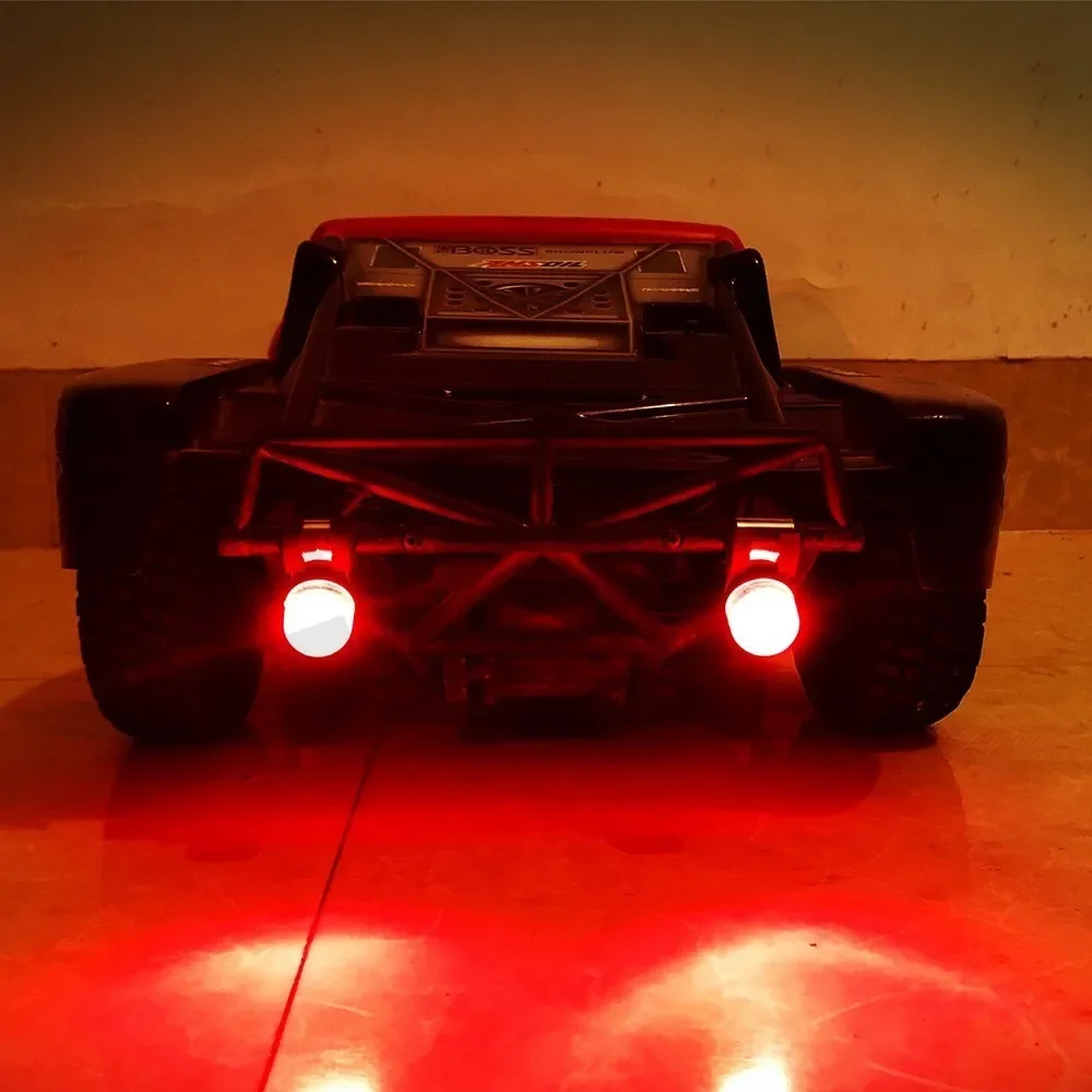 Faros delanteros LED, focos, lámpara inferior para 1/10 1/8 RC Crawler todoterreno TRX4 Axial Monster Truck UDR Losi Slash HOBAO