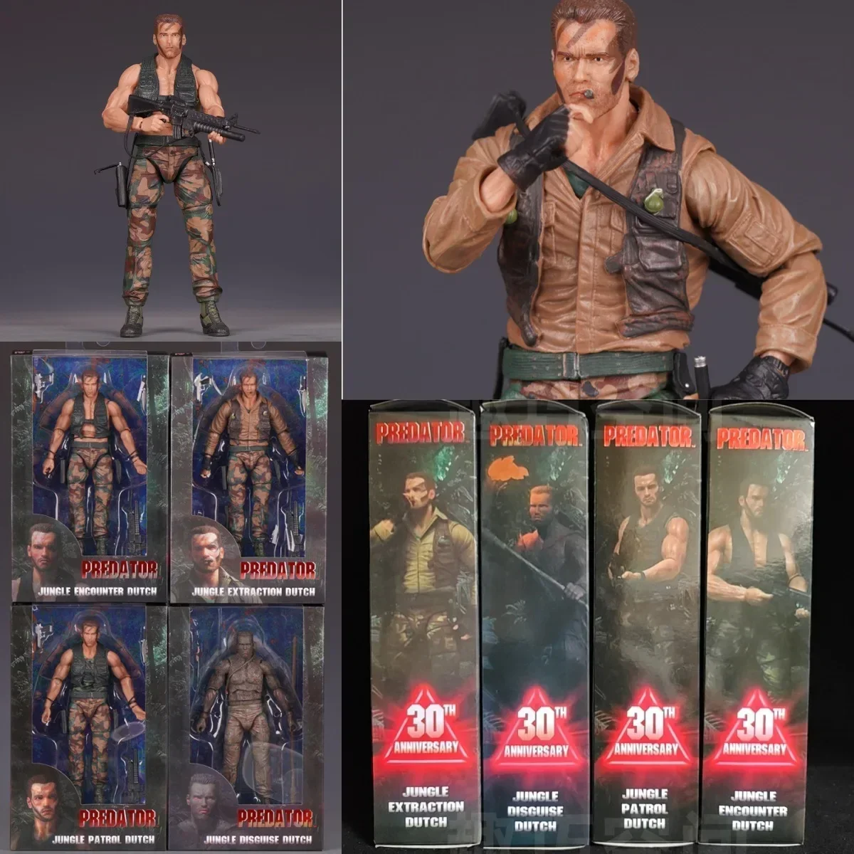 

Новая горячая новинка: Фигурка Neca Predator Jungle Extraction Dutch (Шварценеггер), статуэтка, модель, украшение для рабочего стола, игрушка, подарок