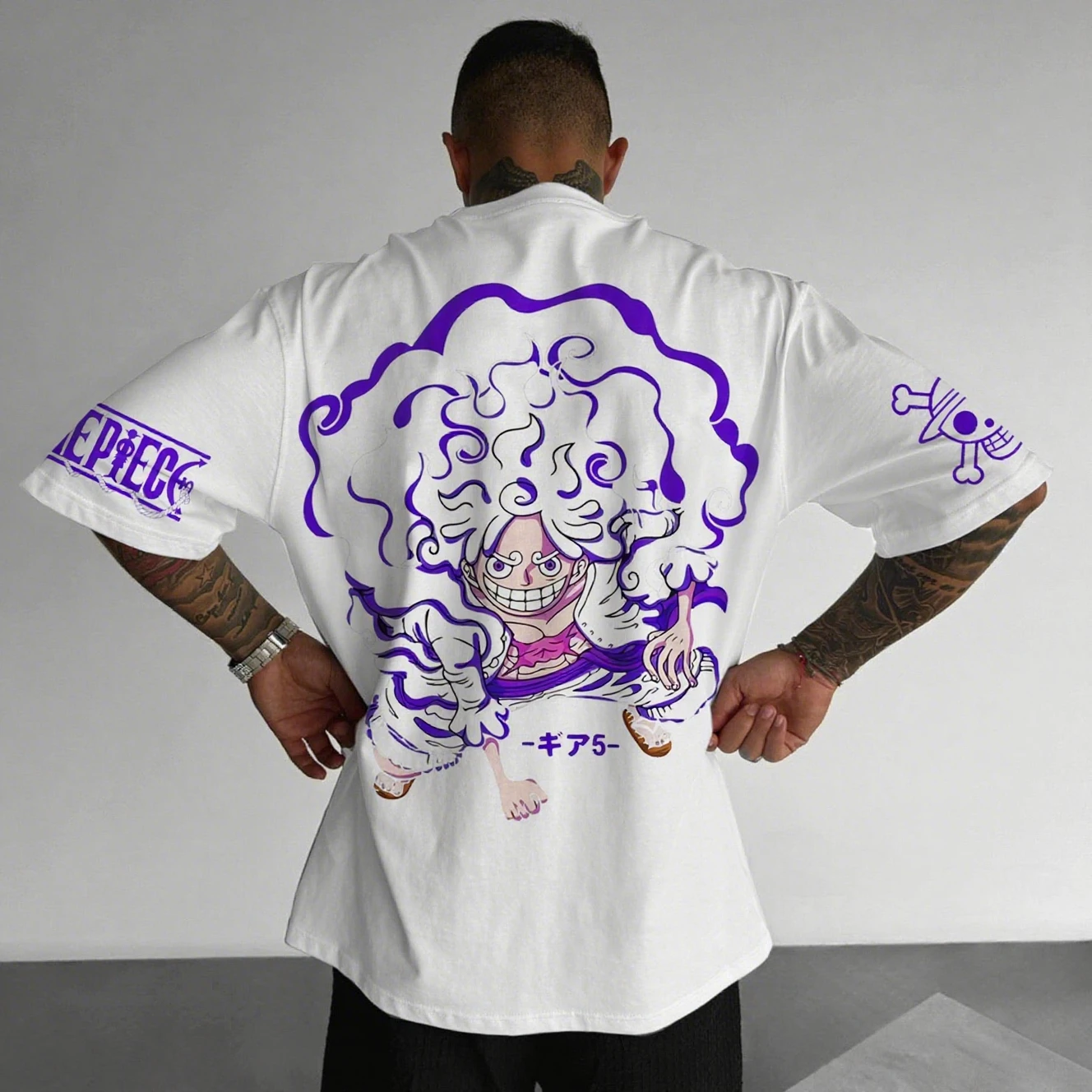 الصيف Y2k الملابس الجرافيك تي شيرت الرجال قطعة واحدة لوفي جير 5 نيكا أنيمي مطبوعة المرأة قصيرة الأكمام تي شيرت الشارع الشهير بلايز عادية #1