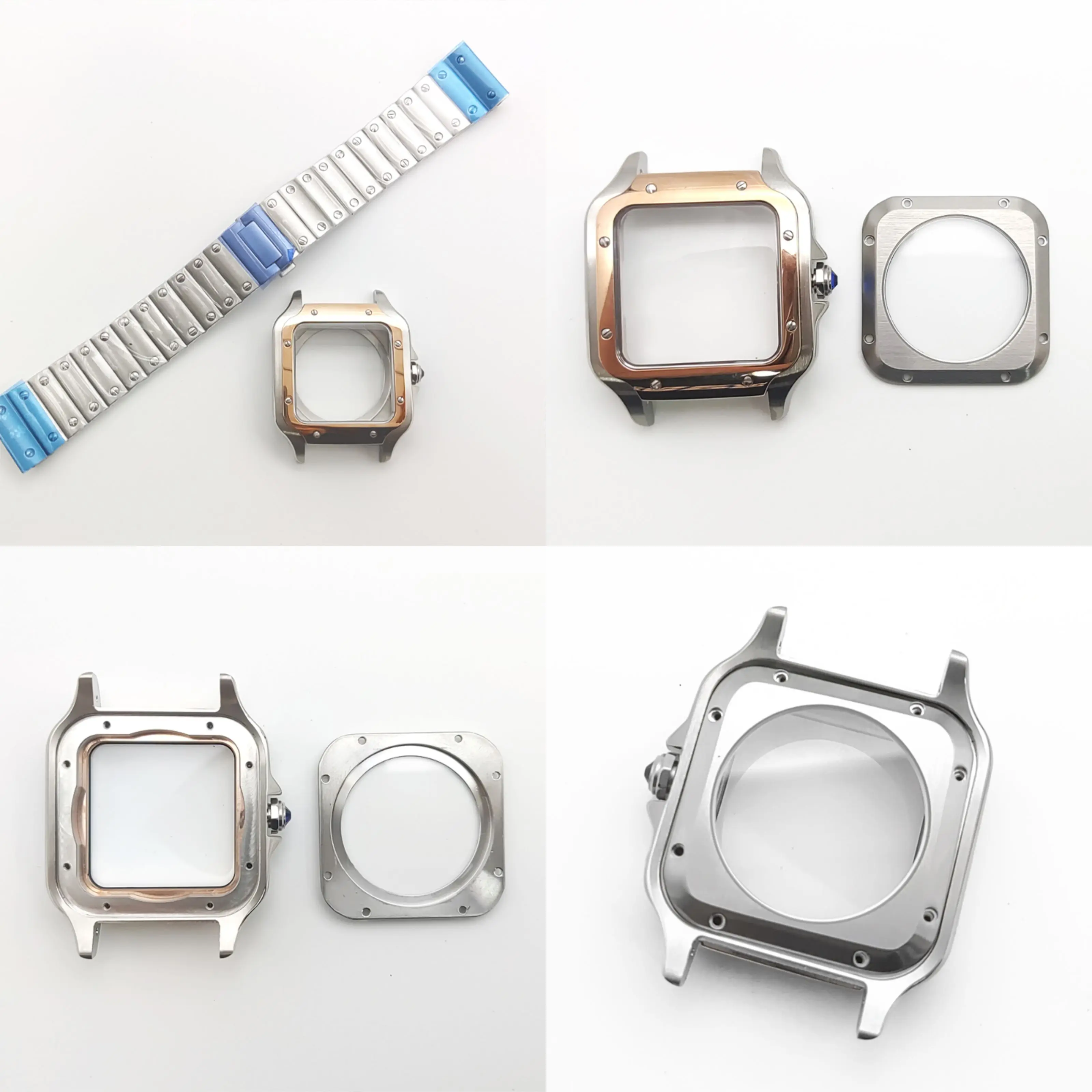 

Square NH35 38mm Watch Case 316L Stainless steel Watch waterproof high-quality Watches case for men for NH35 NH36 Movements