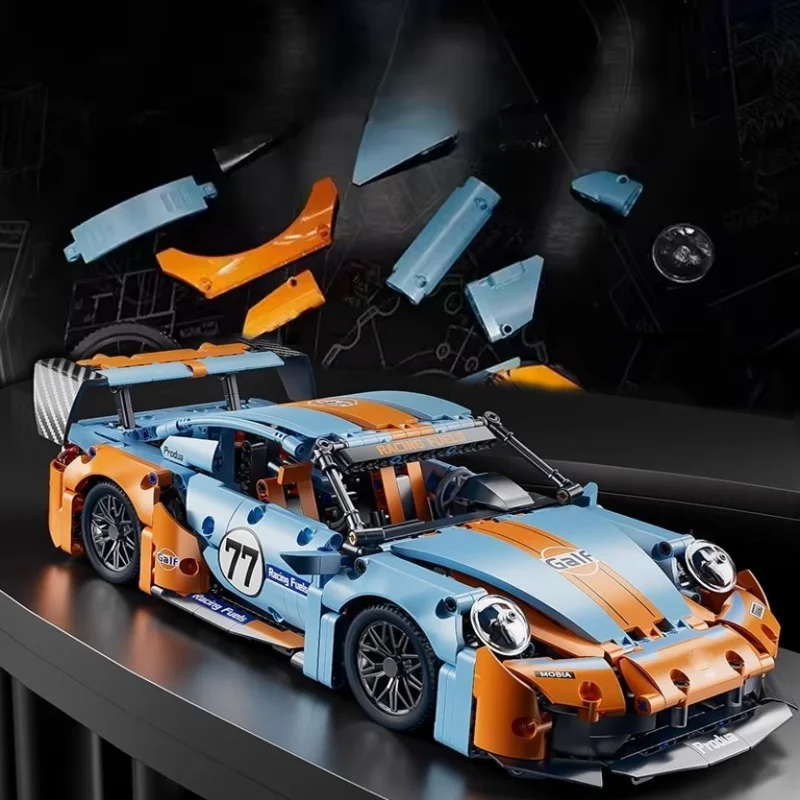 1:14 blocos de construção conjunto de carro brinquedo de construção, design modelo colecionável kit de construção de carro escala carro esportivo para crianças presentes adultos
