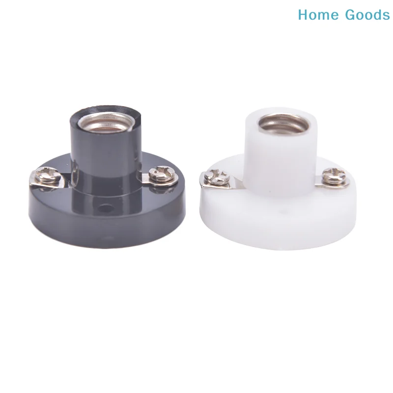 preferredE10 Screw Holder DIY Flat Lamp Bases Physics Electric Beads Testing Parts Black and white lamp holder accessories