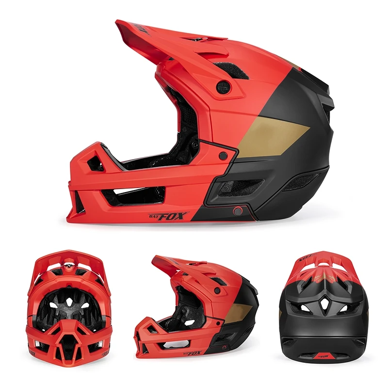 BATFOX Full Face Fahrradhelm Männer Frauen Downhill Off-Road Radfahren Motorrad Outdoor Sport Schutz Sicherheit MTB Fahrradhelme – Detail 17