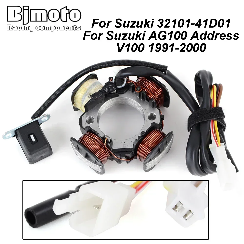 Motorcycle Generator Stator Coil For Suzuki AG100 Address V100 1991 1992 1993 1994 1995 1996 1997 1998 1999 2000 32101-41D01