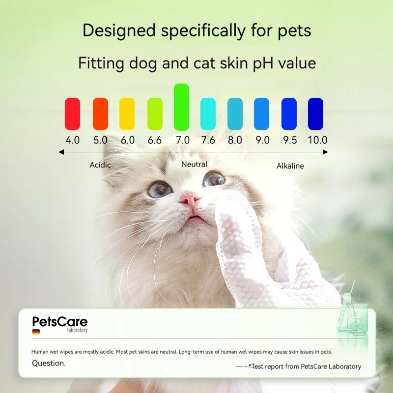 Disposable Pet Cleaning Gloves No Rinse Dry Wash Wipes Antibacterial Deodorant Extract Dry Cleaning For Dog Cat Puppy Kitten