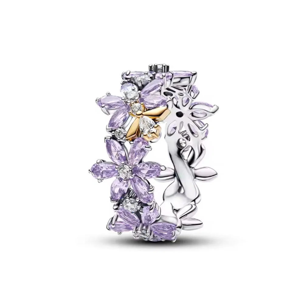 2026 New 925 Silver,Heart-shaped,Floral,Butterfly Ring,Size 6 7 8 9,Suitable for European Women's Charm Luxury Jewelry Gifts view 6