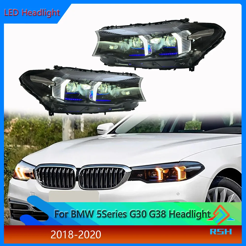 

Head Light For BMW 5 Series G30 G38 2018-2020 Headlight Assembly Modified LED DRL High And Low Beam Turn Signal Front Fog Lamp