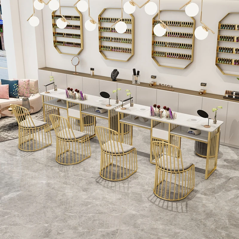 Marble Luxury Nail Table Modern Speciality Exquisite White Manicure Table Simple Salon Mesinha De Manicure Furniture HD50ZJ