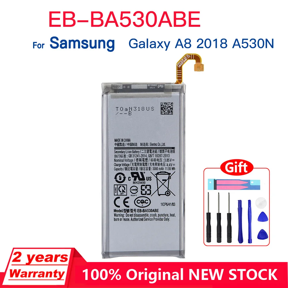 

Genuine Battery EB-BA530ABE EB-BA705ABU EB-BA750ABU EB-BN972ABU For Samsung Galaxy A8 2018 (A530) A530 SM-A530F A70 A705+Tools