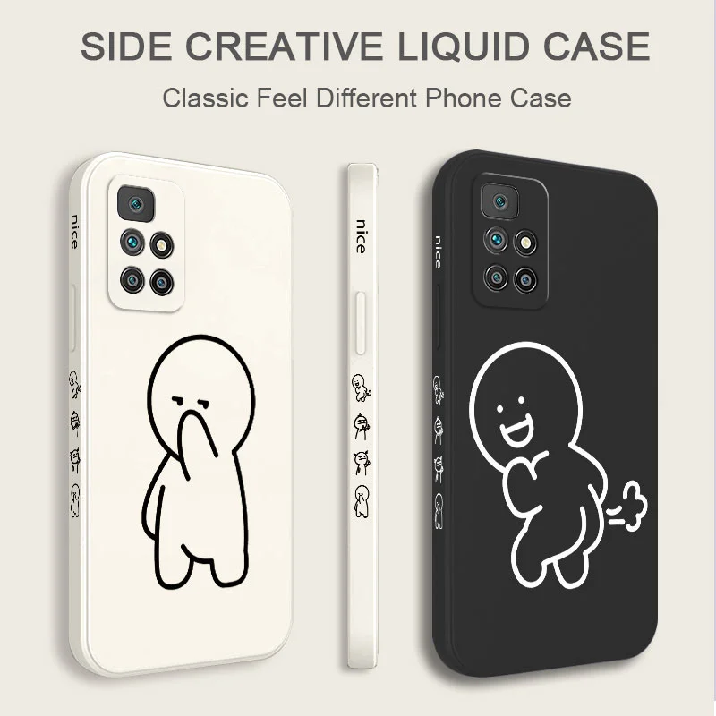 

Funny Cartoon Phone Case For Xiaomi Redmi 12C 10 10C 10A 9 9T 9A A1 Pro Plus 4G 5G Liquid Silicone Cover