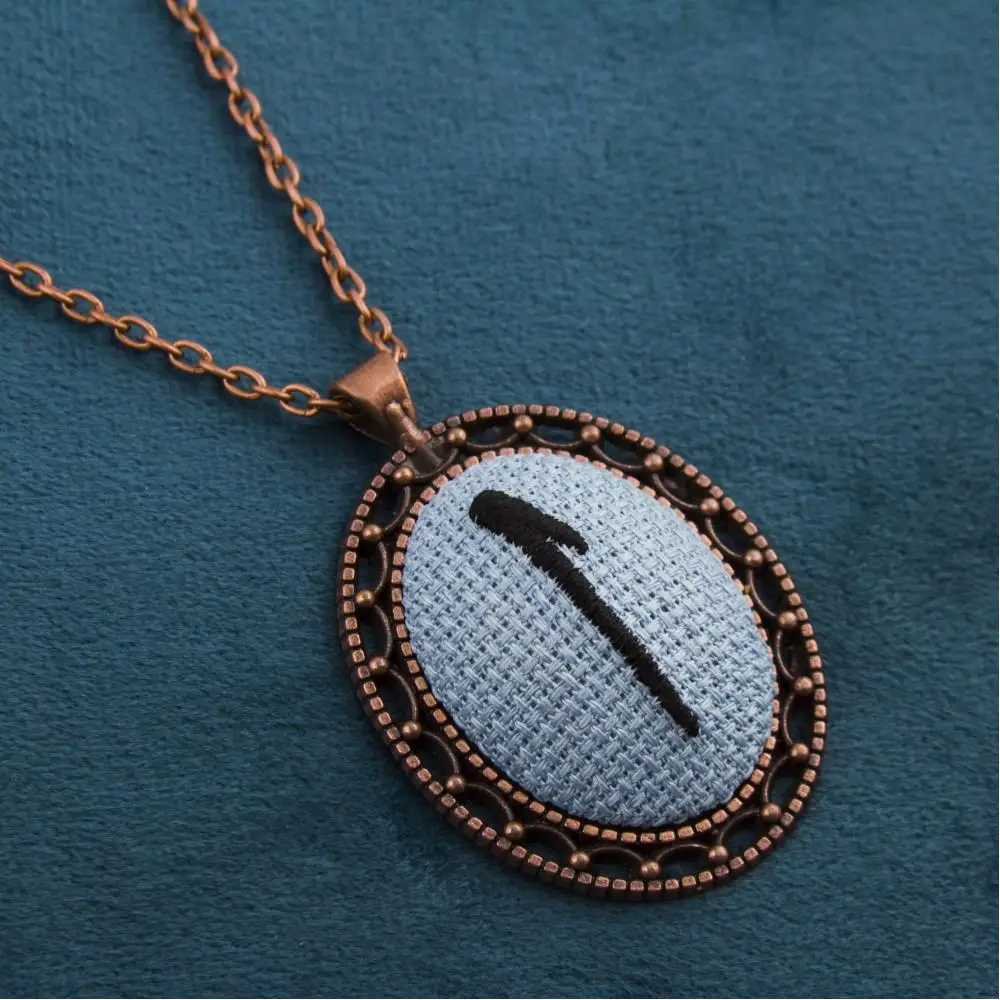 Aleph Cross Stitch Etamin Necklace