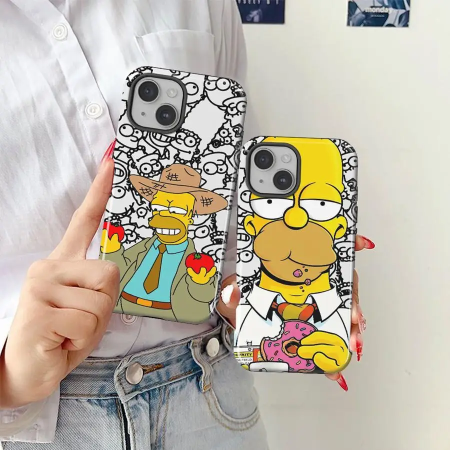 Phone Case for Apple iPhone 17 Plus XS XR 13 16e 12 16 Pro Max 15 14 Air 11 Soft Cover Capa The Simpson
