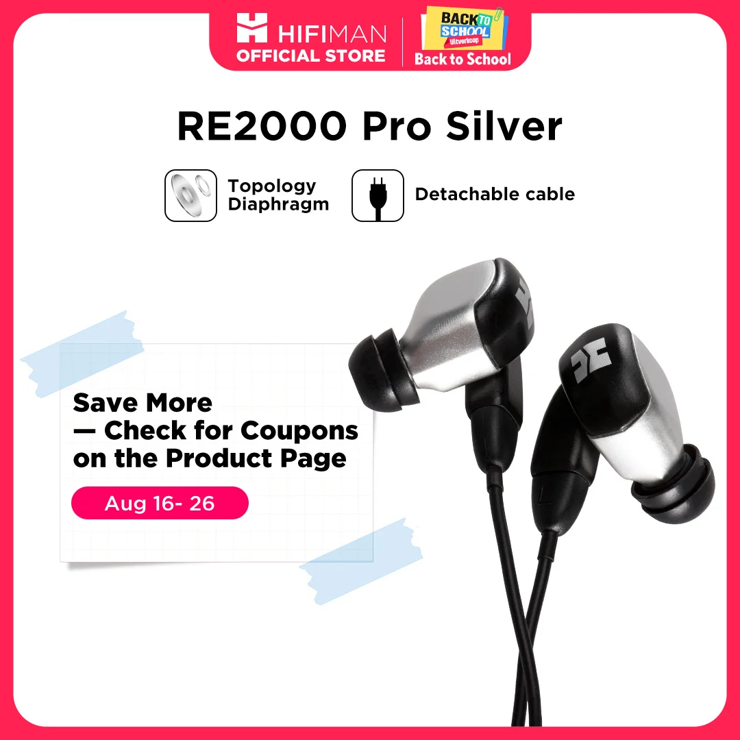 HIFIMAN RE2000 Pro Silver In-Ear Monitor with Topology Driver