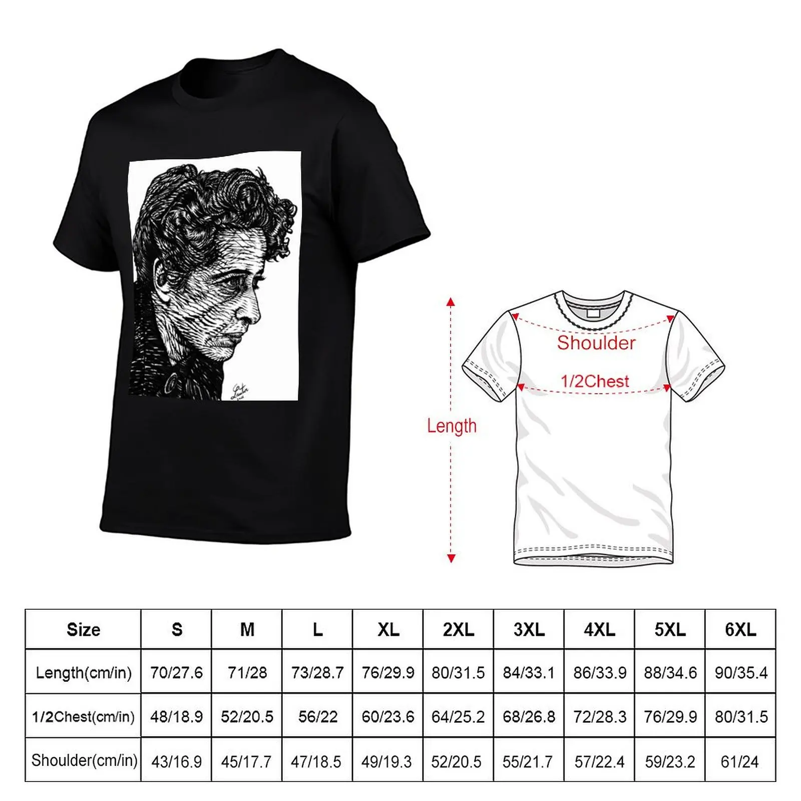 HANNAH ARENDT ink portrait .5 T-Shirt T-shirts oversize boys animal print summer top luxury clothes men