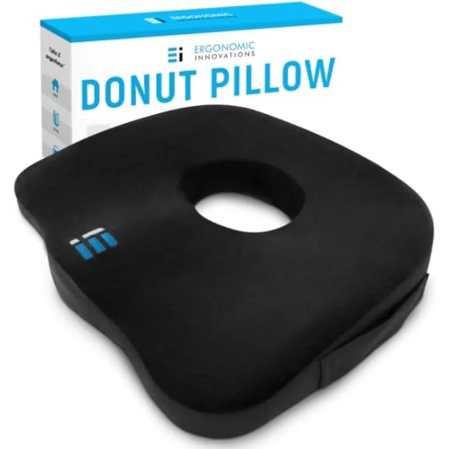 Premium Large Donut Pillow for Tailbone Pain Relief - Hemorrhoid Pillow for Sitting Coccyx Support Postpartum Recovery Pressure