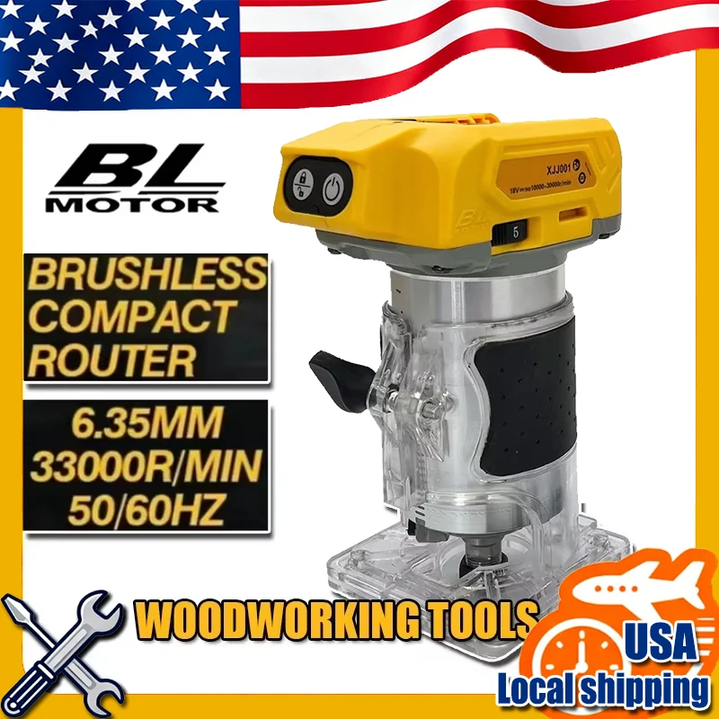 

33000RPM Brushless Electric Trimmer Cordless Woodworking Trimming Machine Wood Router Milling Engraving Slotting Machine