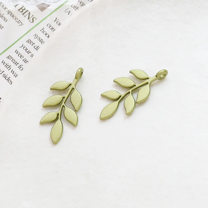 10 Stuks Vintage Delicate Wilgenbladeren Charme Voor Vrouwen Hanger Ketting Diy Sieraden Maken Liefdevol Accessoires